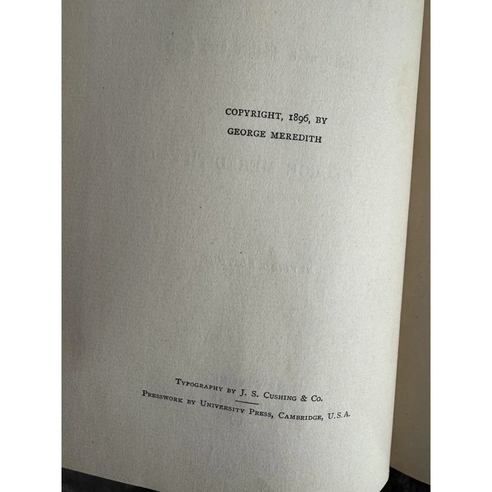 The Ordeal of Richard Feverel by George Meredith, 1898 Hardcover Great Con. Book